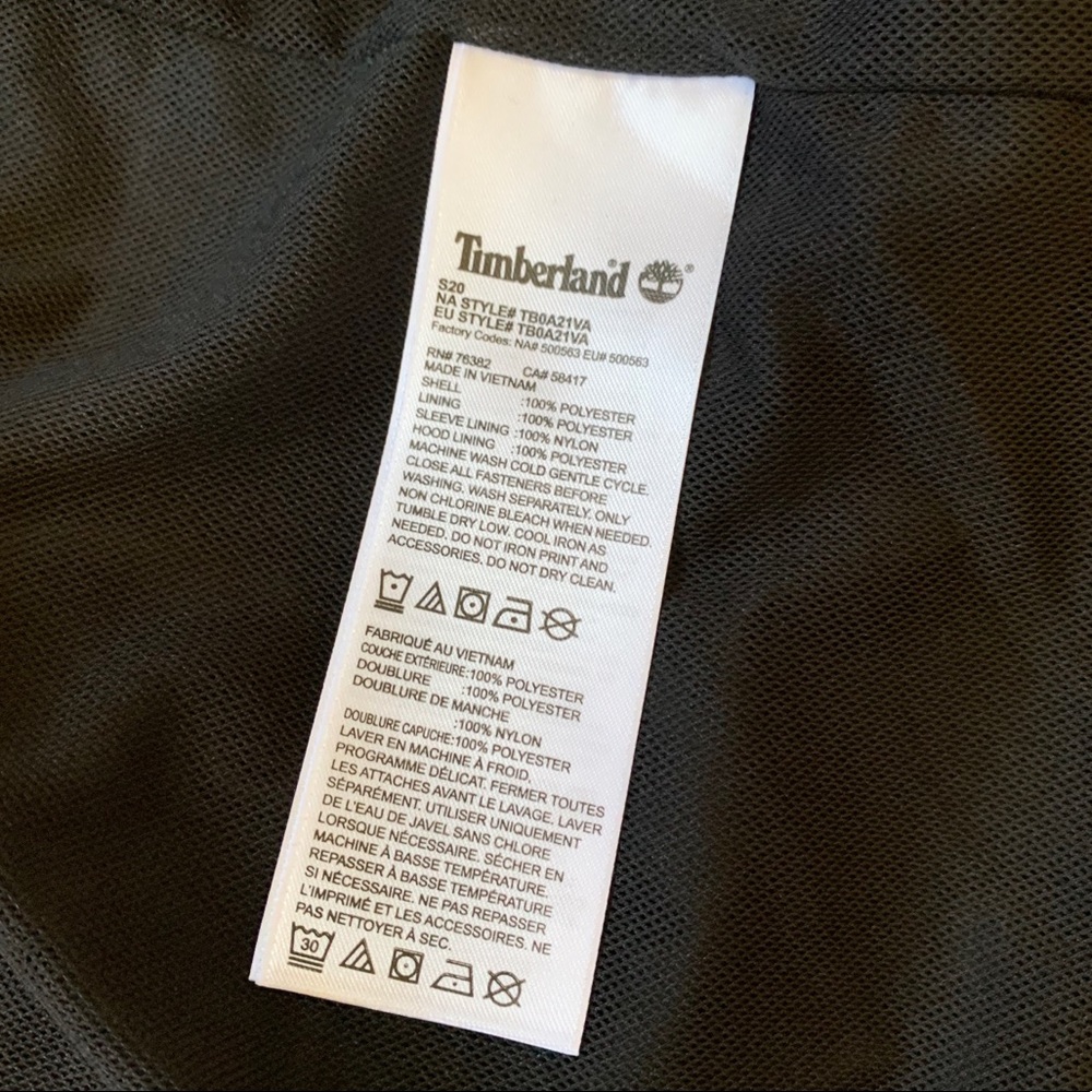 Timberland Black Water Resistant Hooded Jacket - Picture 6 of 6